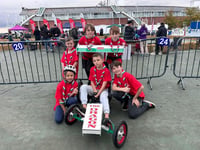 Cubs and Scouts fly Welsh flag at Box Cart Championships