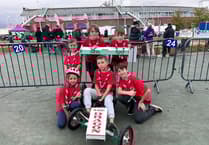 Cubs and Scouts fly Welsh flag at Box Cart Championships