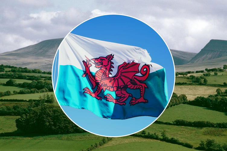 Welsh flag over BB