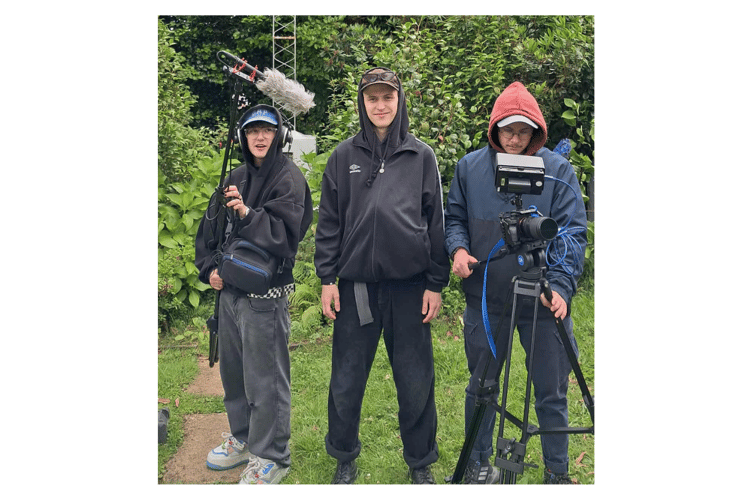 Some of the students from Poland’s world-renowned Lodz Film School who are making a documentary about Gwynedd’s Penrhos Polish Village