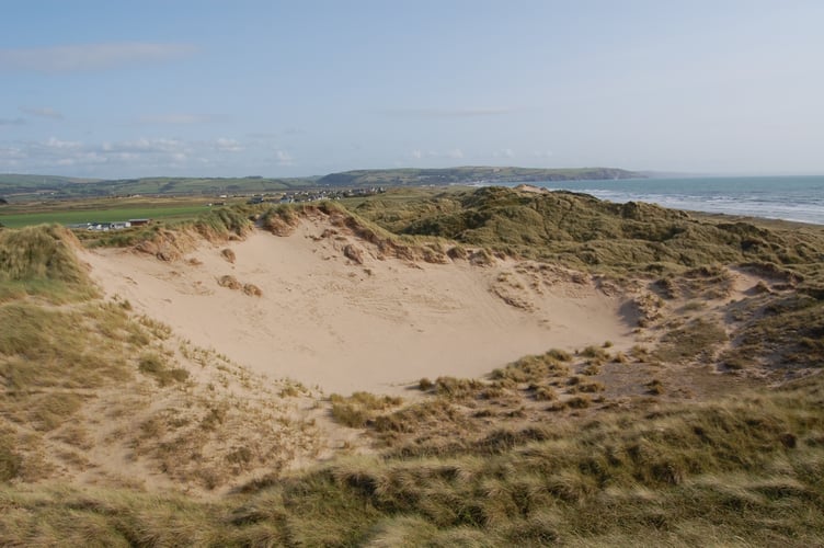 'Unidentified remains' have been found on Ynyslas beach. Photo: Cambrian News