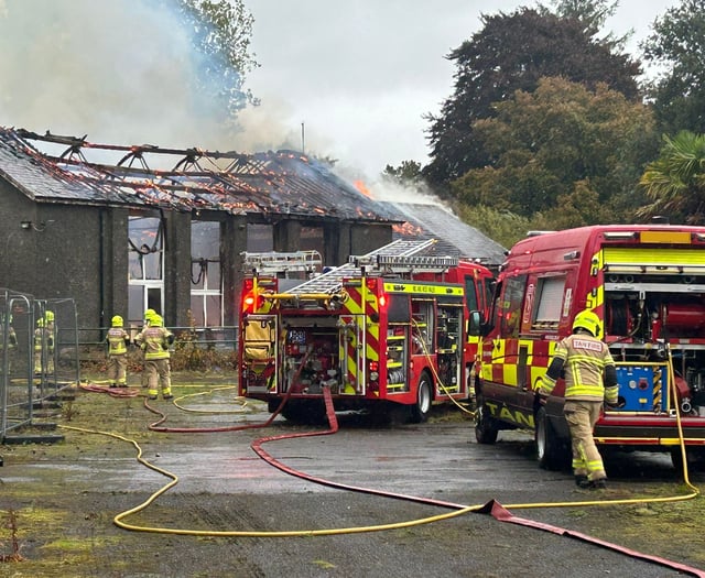 Fire crews called to former school near Llanybydder