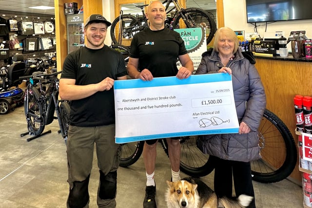 Charity ride raises money for Aberystwyth Stroke Club