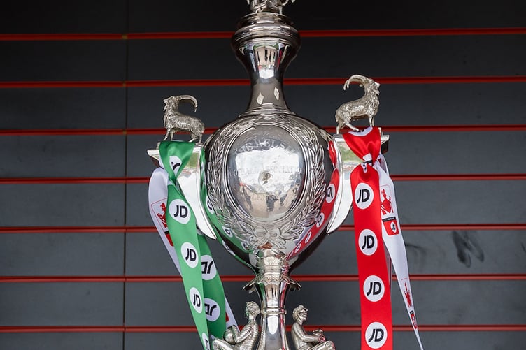 NEWPORT, WALES - 04 MAY 2025: Welsh cup during the 2024/25 JD FAW Welsh Cup Final fixture between The New Saints F.C & Connah's Quay Nomads F.C at Rodney Parade, Newport, Wales. (Pic By John Smith/FAW)