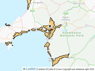 Flood alert issued from Menai Straits to Cardigan Bay