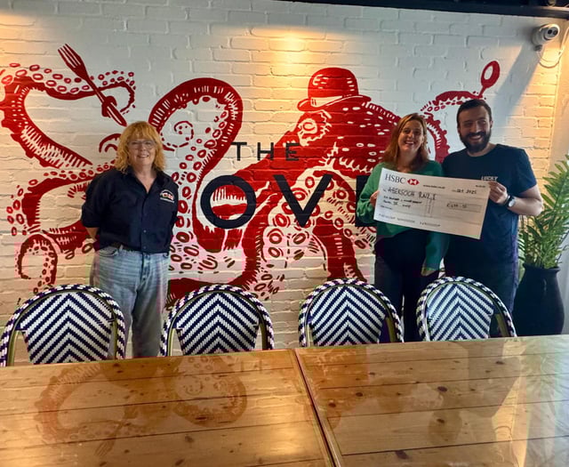 ove restaurant raises £697 for RNLI