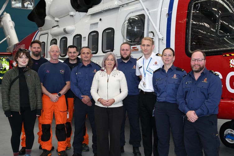 MP Liz Saville Roberts MP visited the HM Coastguard Search and Rescue base at Dinas Dinlle