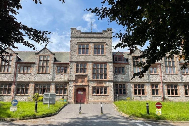View of the former Friars Lower School building in Bangor. Photo: Gwynedd Council