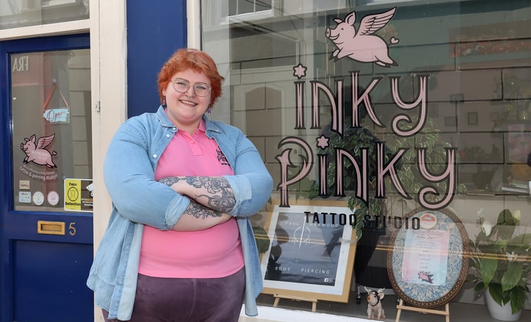 Inky Pinky Tattoo Studio, Aberystwyth.
Pictured is Claire Hennessey.
Picture by Phil Blagg Photography.
PB088-2025