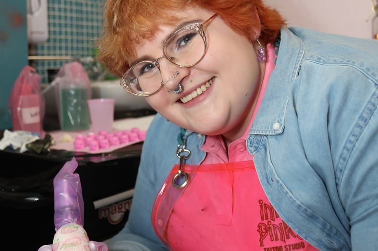 Inky Pinky Tattoo Studio, Aberystwyth.
Pictured is Claire Hennessey.
Picture by Phil Blagg Photography.
PB088-2025