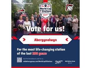 Abergynolwyn Station needs votes to win 'Most Life-Changing Station'