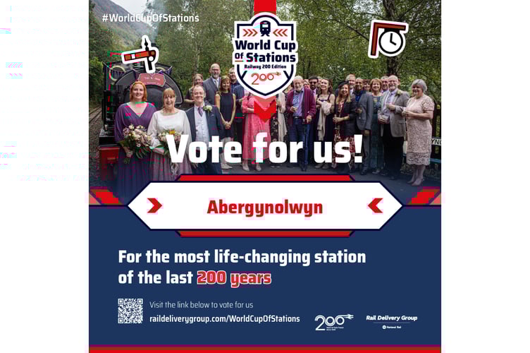 Abergynolwyn Station has been nominated for the World Cup of Stations competition, and could be crowned  ‘Britain’s Most Life-Changing Station of the Last 200 Years’. Image: Talyllyn Railway