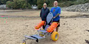 Beach wheelchair enhances Llanbedrog accessibility