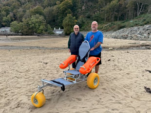 Beach wheelchair enhances Llanbedrog accessibility