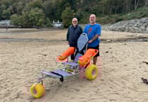 Beach wheelchair enhances Llanbedrog accessibility