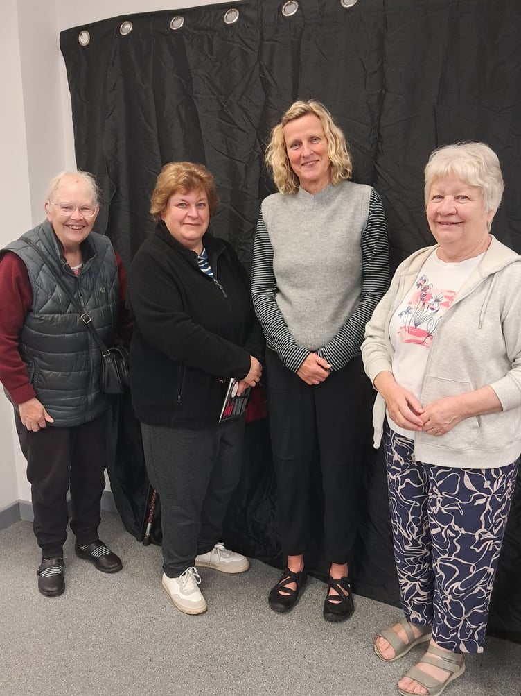 Some of the Tywyn Older People’s Forum members with Emma Quaeck
