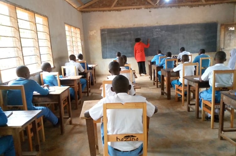 New school chairs in use in a Bangalala school. Photo: HAZINA