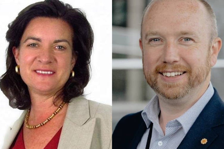 First Minister Eluned Morgan and MS Mabon ap Gwynfor