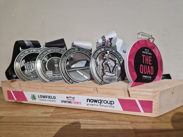 Stephen and Jennie's haul of medals