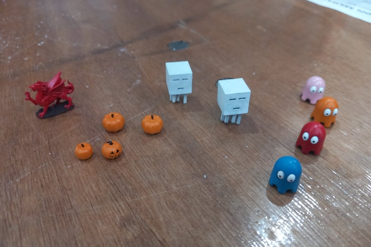 3D printed items like these will be added to acknowledge the railway's visit to Wales during Halloween. Photo: Julie McNicholls Vale