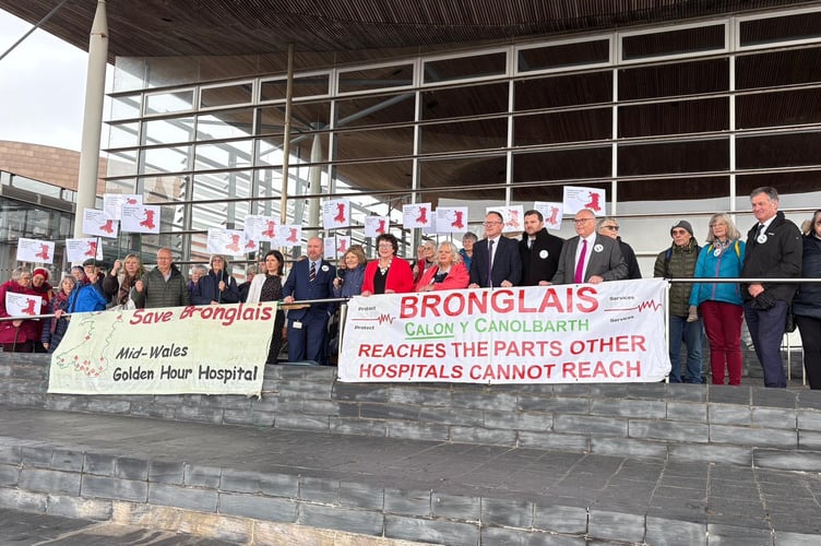 Campaigners to save services at Bronglais Hospital were in Cardiff Bay as their 17,000-strong petition was debated in the Senedd last week.