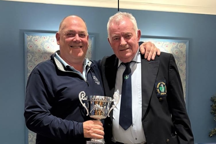Don Lloyd with club president Kevin Alldritt