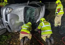 New Quay and Aberaeron fire crew take on gnarly road accident simulation