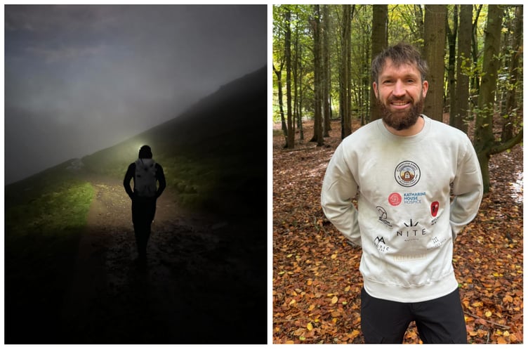 (left) Carl training, (right) Carl with a Katharine House sweater