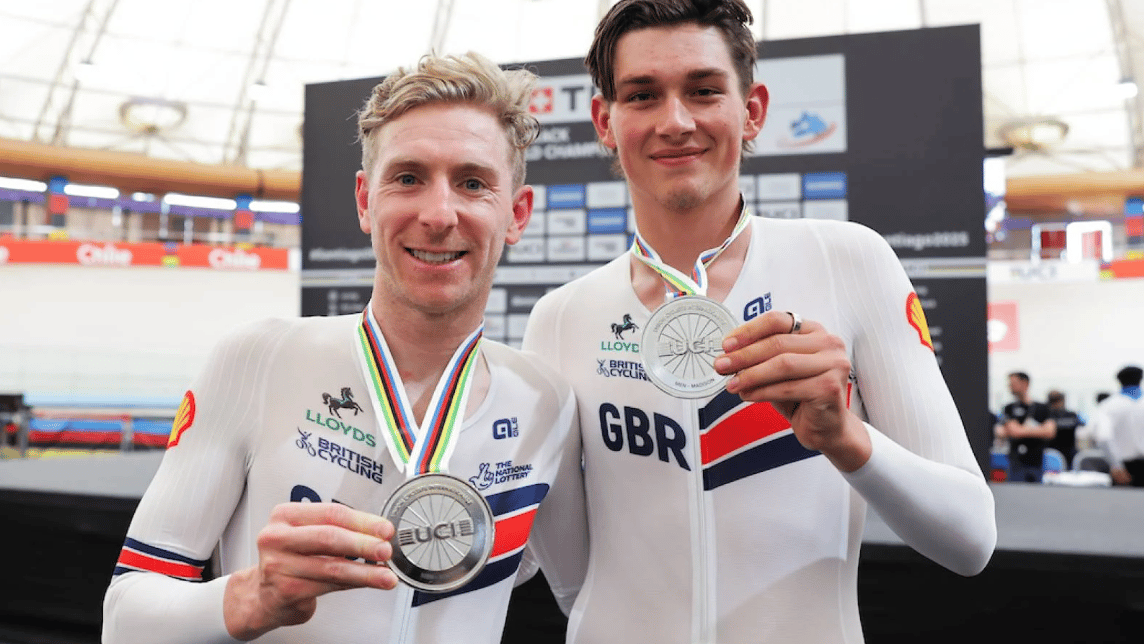 Daniel Tarling Tarling and Stewart win silver in thrilling Madison event | cambrian ...