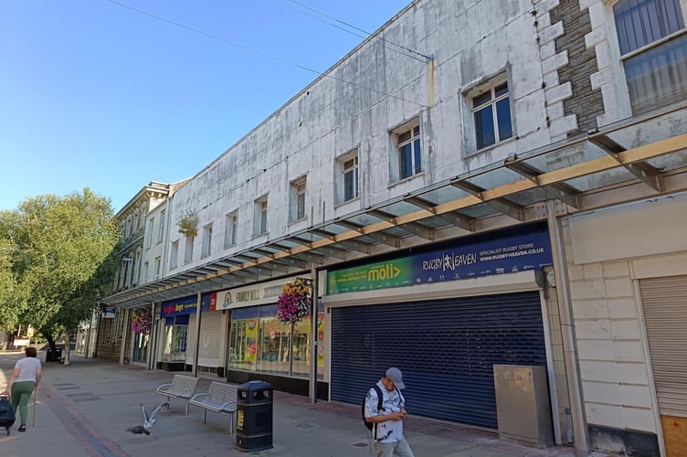 The former Woolworths building on Vaughan Street where Llanelli Market might relocate to (pic Richard Youle and free for use)
