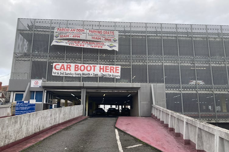he multi-storey car park above Llanelli Market (pic Richard Youle and free for use)