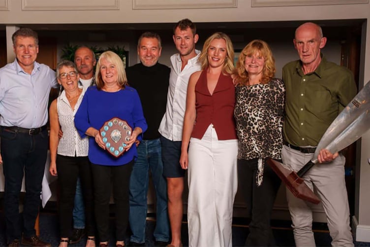 Aberdyfi Rowing Club members at the Welsh Sea Rowing League Presentation Annual Dinner