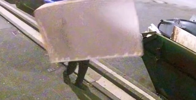WATCH: Carmarthenshire chippy hunts mattress dumper