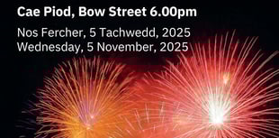 Bow Street FC to host free fireworks display