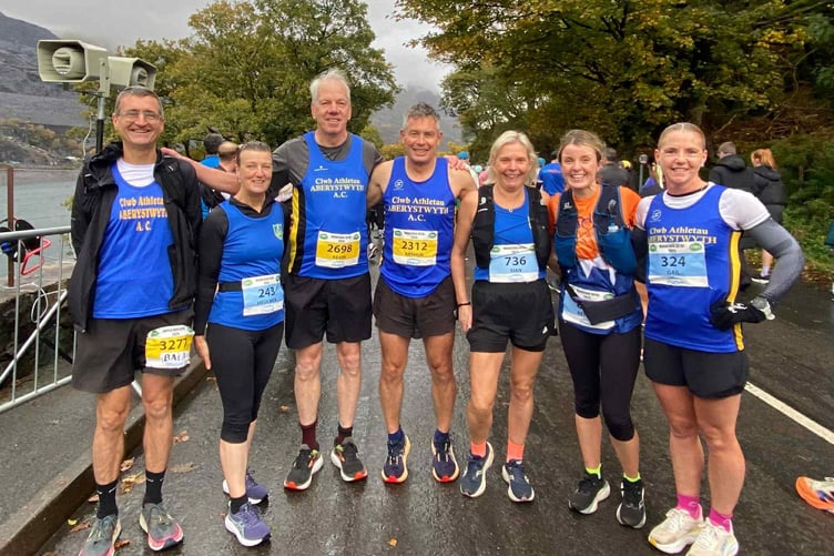 Aberystwyth Athletic Club runners at Marathon Eryri