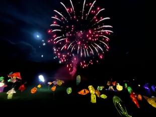 Machynlleth didn't let the weather rain on the last lantern parade