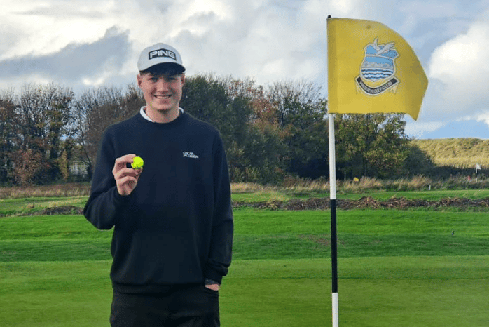 Dylan Emms hit a hole in one at Prestatyn Golf Club