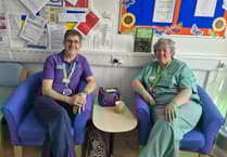 New chairs for Bronglais children's ward staff break room