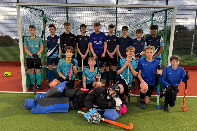 Dysynni U16 boys joined with boys from Eirias and Bangor City (Photo: Rhian Culley)