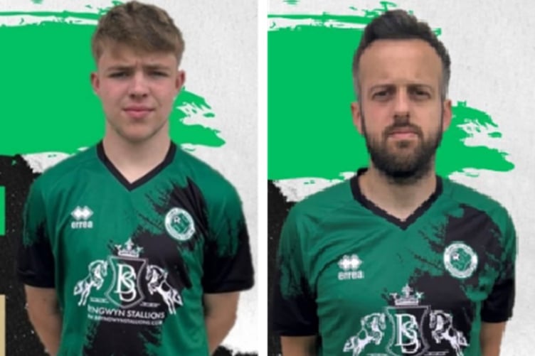 Tregaron's Caleb Rees and Ryan Davies