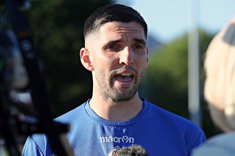 PORTHMADOG, GWYNEDD, WALES - 16th MAY 2025 - Meilir Williams of Llanuwchllyn before CPD Llanuwchllyn vs Holyhead Hotspur in the Lock Stock Ardal Northern Play-Off Final at Y Traeth Porthmadog (Pic by Sam Eaden/FAW)