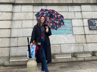 Aber-Rellas free umbrella scheme launched across Aberystwyth
