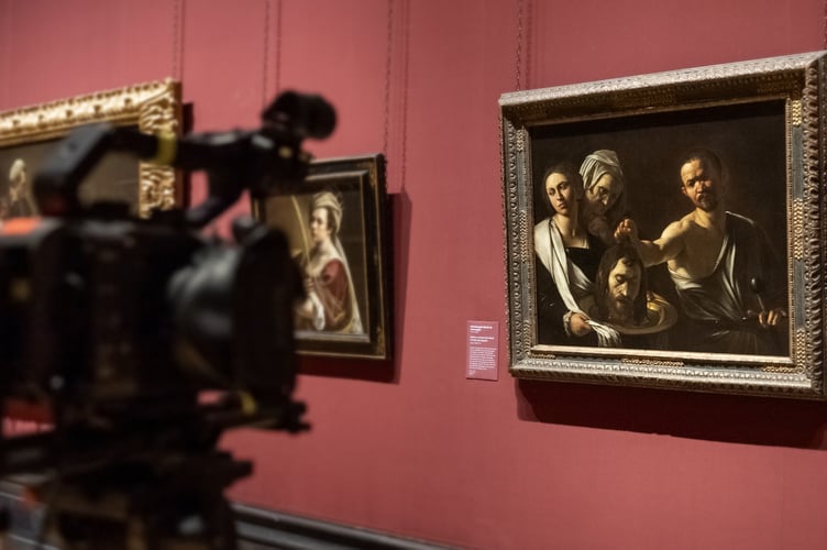 'Caravaggio' filming at the National Gallery London. Photo: © David Bickerstaff
