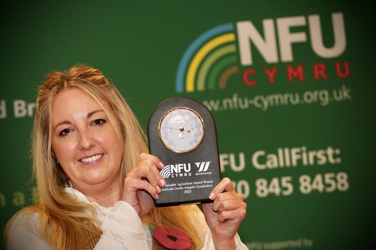 NFU Cymru/Wynnstay Sustainable Agriculture Award winner Jessica Williams