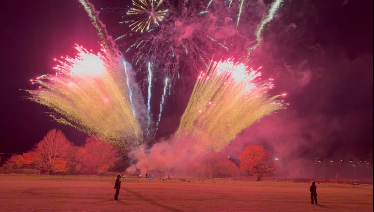 North Wales Fire and Rescue Service bonfire night photograph