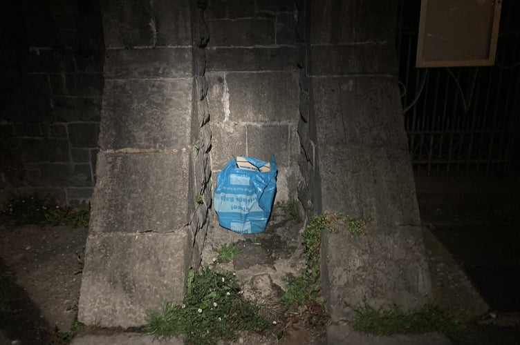 NWP Rural Crime Team picture of the bag of dead kittens