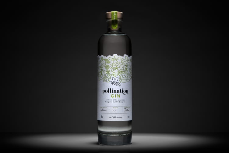 Corris' Dyfi Distillery Pollination Gin wins yet another Great British Food Award. Photo: Dyfi Distillery