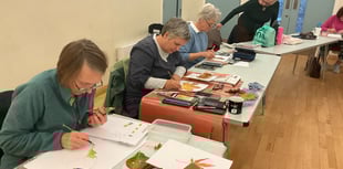 Aberdovey Art Society's final workshop of the year was a hit