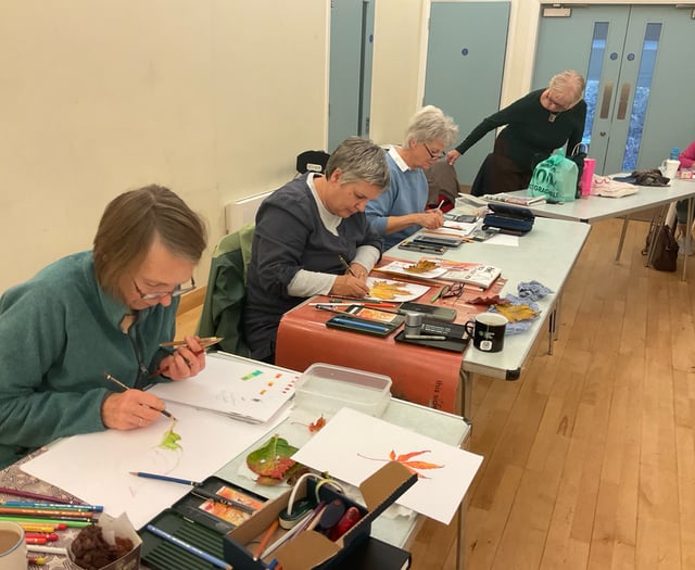 Aberdovey Art Society's final workshop of the year was a hit