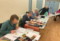 Aberdovey Art Society's final workshop of the year was a hit